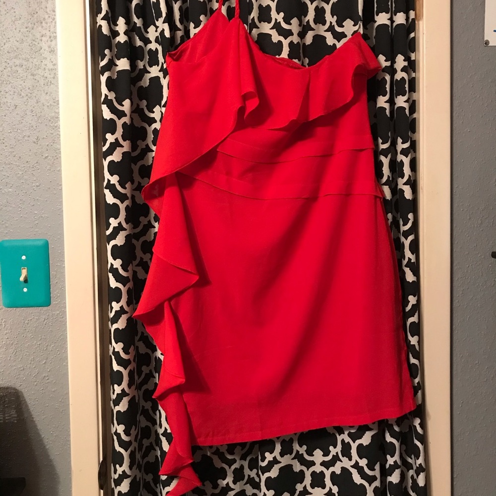 One Shoulder Ruffle Dress